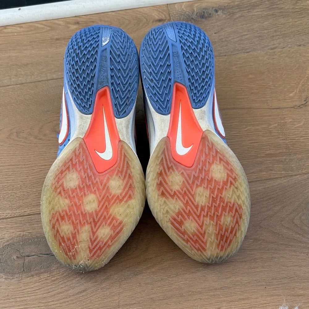 Never Worn Outside - Nike basketball Sneakers - Blue with White & Orange Swoosh